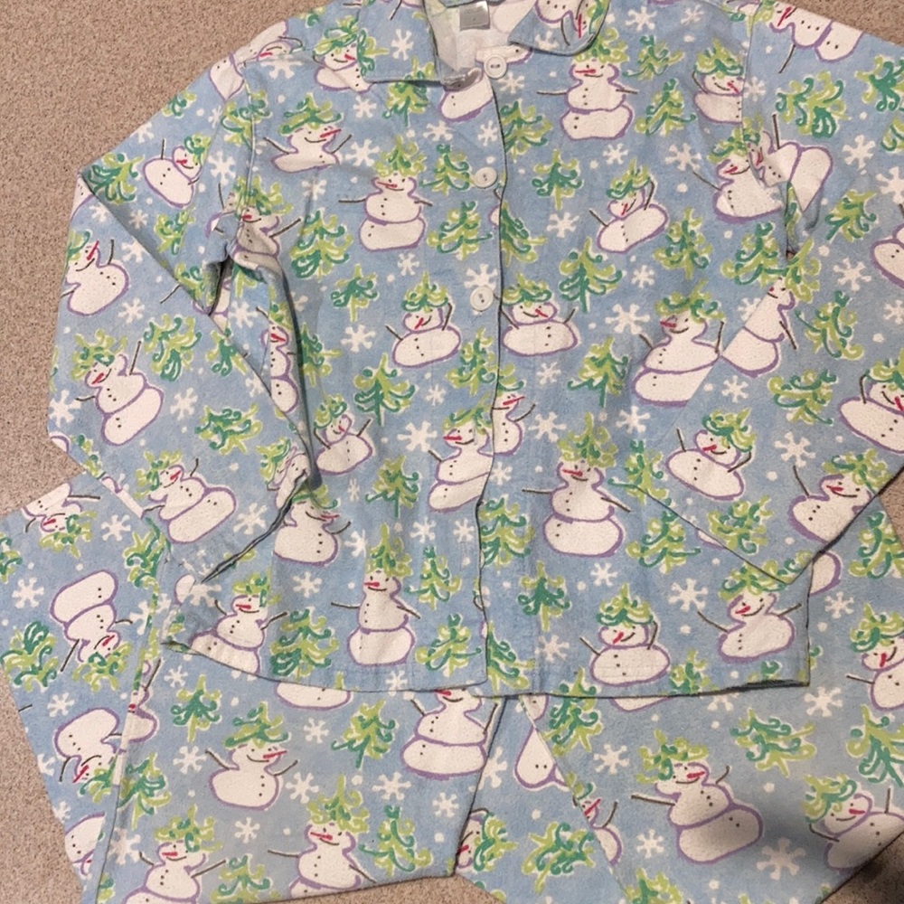 Garnet Hill Flannel Pajamas, size 8
